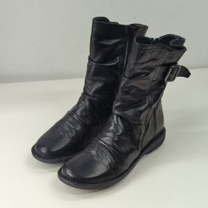 New Miz Mooz Womens Parody Wool Black Leather Boots Size EU 38( US 7.5-8  )